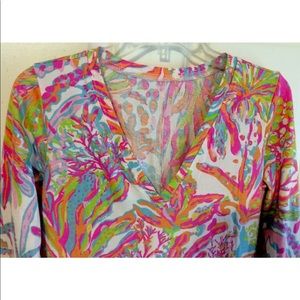 Lilly Pulitzer Under The Sea Etta Long-Sleeve Sz S